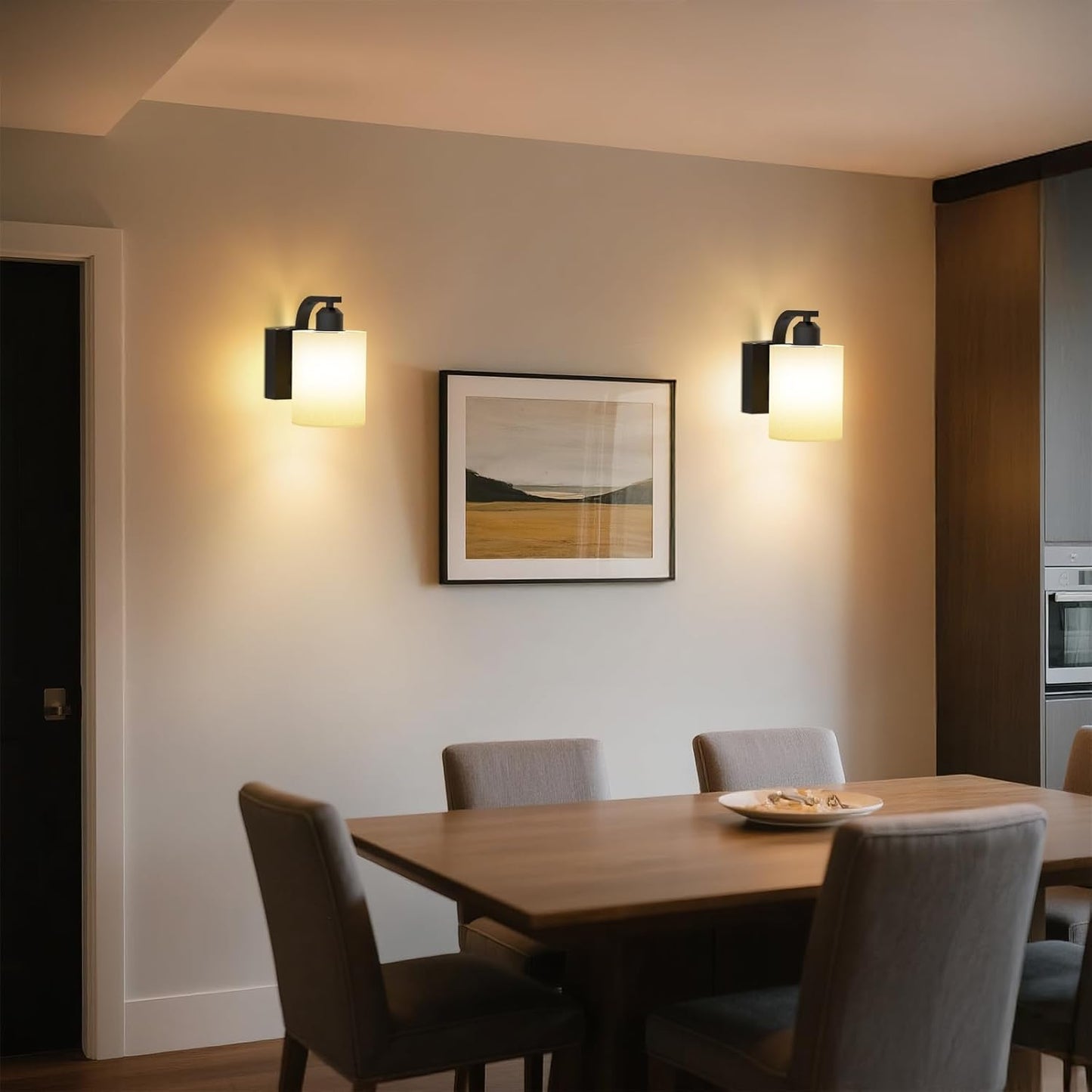 iThird Wall Sconce Battery Operated Set of 2, 6000mAh Rechargeable Wall Lights with Touch Control and Remote Control, Wireless Wall Lamps for Bedroom, Black Sconces Wall Decor for Living Room Hallway