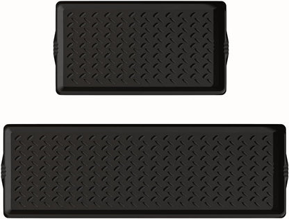 Boot-Tray Set Heavy Duty Rubber Mat with Lip Waterproof Shoe Mat Tray Set for Entryway Indoor