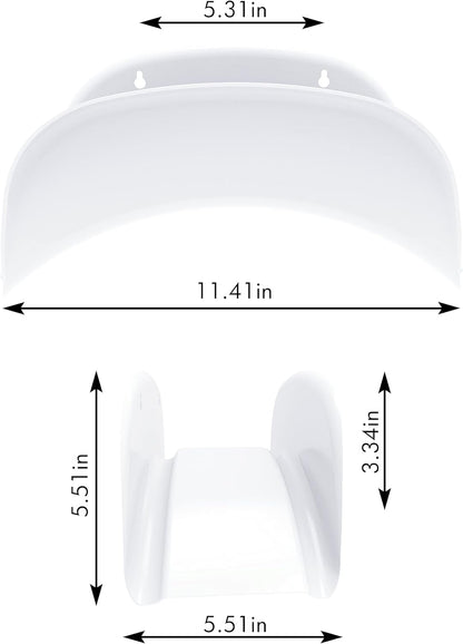 Gardzen Heavy Duty Hose Hanger Wall Mount, Hose Holder, Hook, Rack, Support for Outside, White
