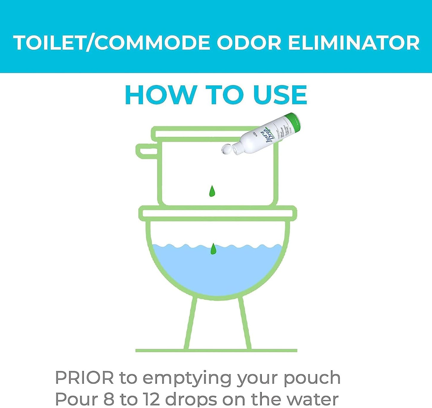 Prelam Just a Drop Odor Eliminator - Before You Go Toilet Freshener - Deodorizer Odor Eliminator - Toilet Drop Ins - Extra Strength - 8 oz
