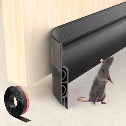 KNEELISA 39" Black Under Door Draft Stopper Exterior,Bottom Door Sweep Sound Proofing,Soundproofing Noise Blocker,Gap Filler Soundproof Seal Strip