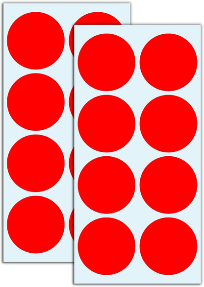2" Round Large Colored Moving Stickers Labels - 10 Colors, Pack of 240