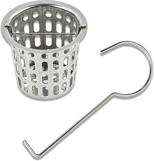2 Pcs Shower Drain Strainer Hair Catcher, 304 Stainless Steel Drain Strainer Compatible with Oatey Designline Linear & Square Shower Drains with Drain Grate Lifting Key, Vertical Hook Style