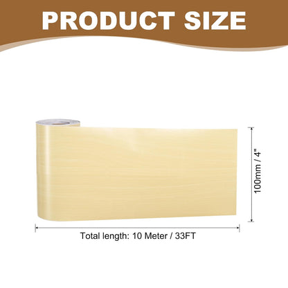 PATIKIL Self Adhesive Wood Grain Repair Tape 33'x 3", Multi-Use Realistic Wood Grain Repair Patch for Furniture Floor Door Table Chair Windows Handicraft DIY, Yellow Teak