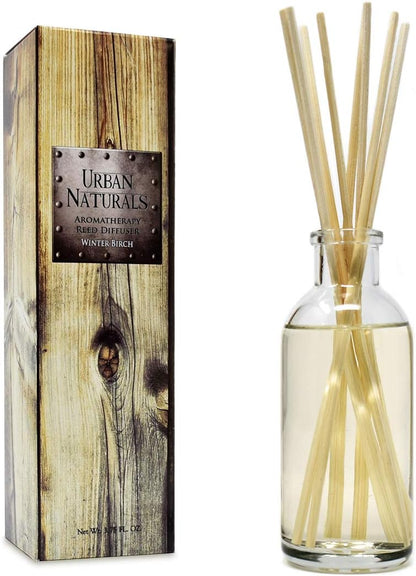 Urban Naturals Smoked Vanilla Reed Diffuser Set with Vanilla Bean, Sandalwood & Leather | Made in the USA - Colors C