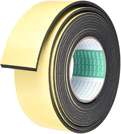 uxcell Sealing Foam Tape 5mm Wide 3mm Thick 4m/13ft Long, Self Adhesive Weather Strip for Window Door Insulation, Pack of 2