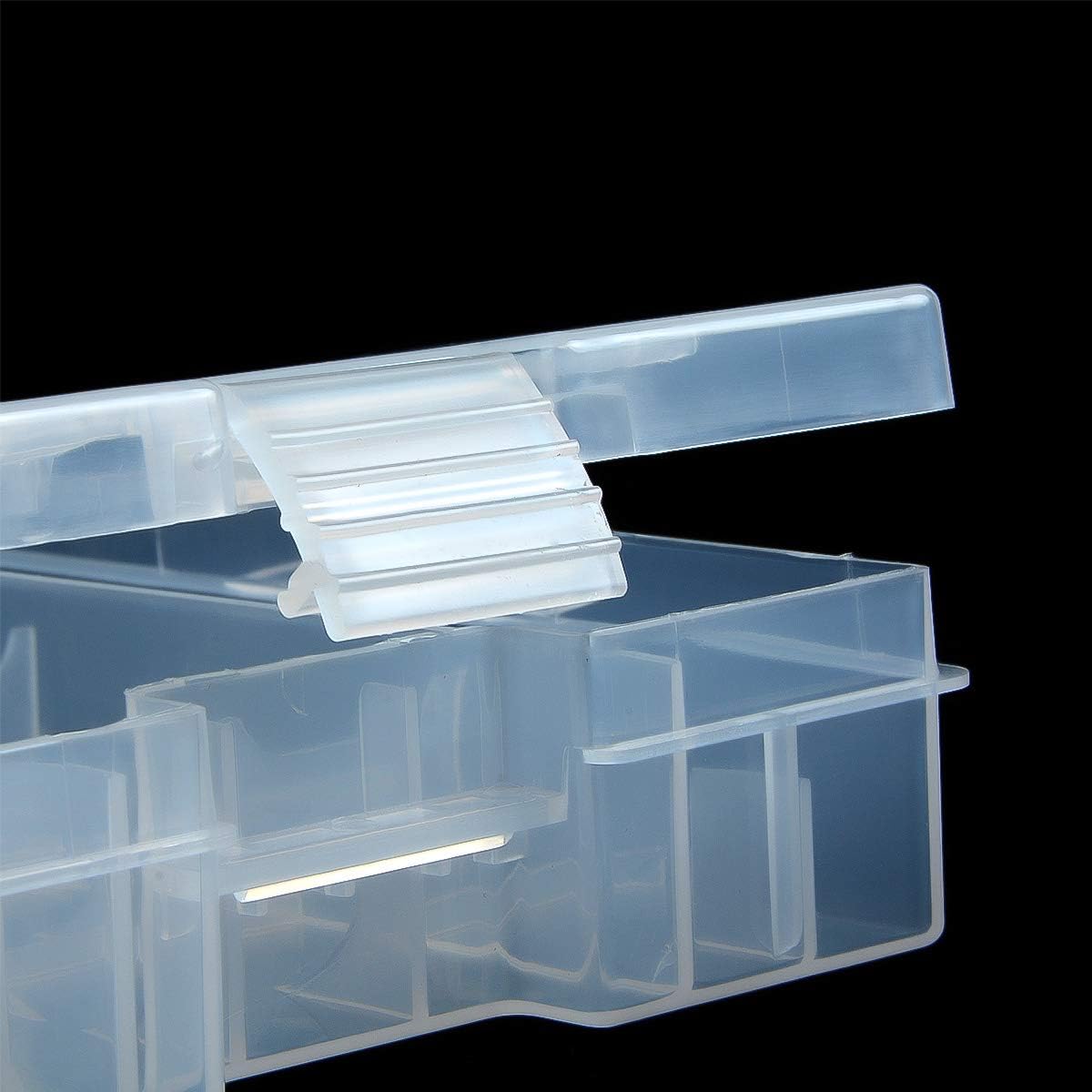 47 Batteries Organizer Storage Case Box Holder Clear Plastic Container Portable- Holds 16 AAA+20 AA+ 2 9V+5 C+4 D Various Sizes and Tester