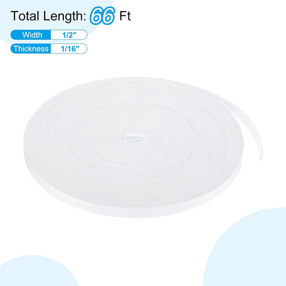 PATIKIL Weather Stripping Door Seal Strip, 3/8 Inch x 1/4 Inch x 32 Ft Self Adhesive Soundproof High Density Foam Tape Insulation for Door Window Air Conditioning, White - Colors B