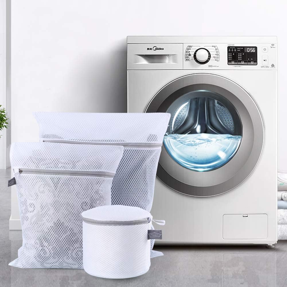 Kimmama Bra Washing Bag for Laundry, Bra Laundry Bag, Sandwish Mesh, 7x7x7" | Lingerie Bag, For Delicates & Underwear, For Washing Machine, Keep Shape, Privacy, Prevent Tangling