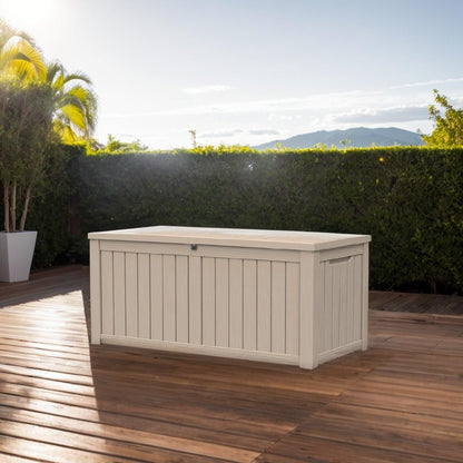50Gal Outdoor Storage Box Anti-Theft Delivery Box Lockable Deck Box | Heavy-duty UV & weatherproof resin for secure parcel drop, patio cushion storage, garden tools & porch package organization