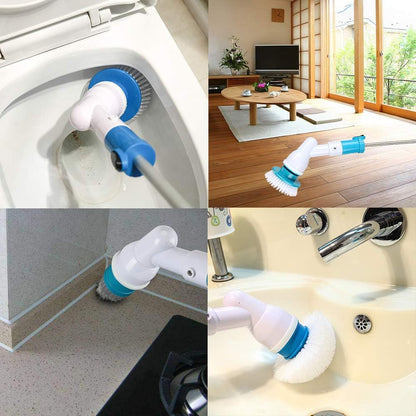 Replacement Brush Heads for Hurricane Spin Scrubber with Multi-Function Set of 3（Flat,Dome,Corner） and Adapter for Bathroom, Floor, Wall and Kitchen