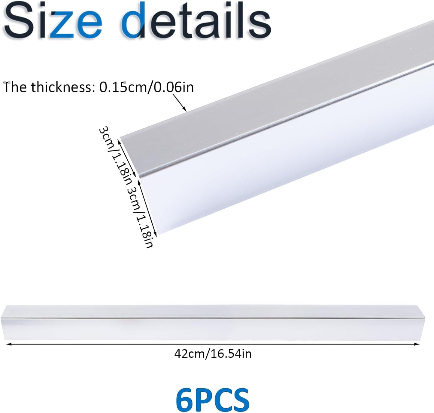 INCREWAY 1Pack Wall Corner Protector, Self-Adhesive Corner Guard Edge Protection Strip, 6.56ft PVC Protector for Wall Furniture Door Frame Table Countertop Cabinet (Clear)