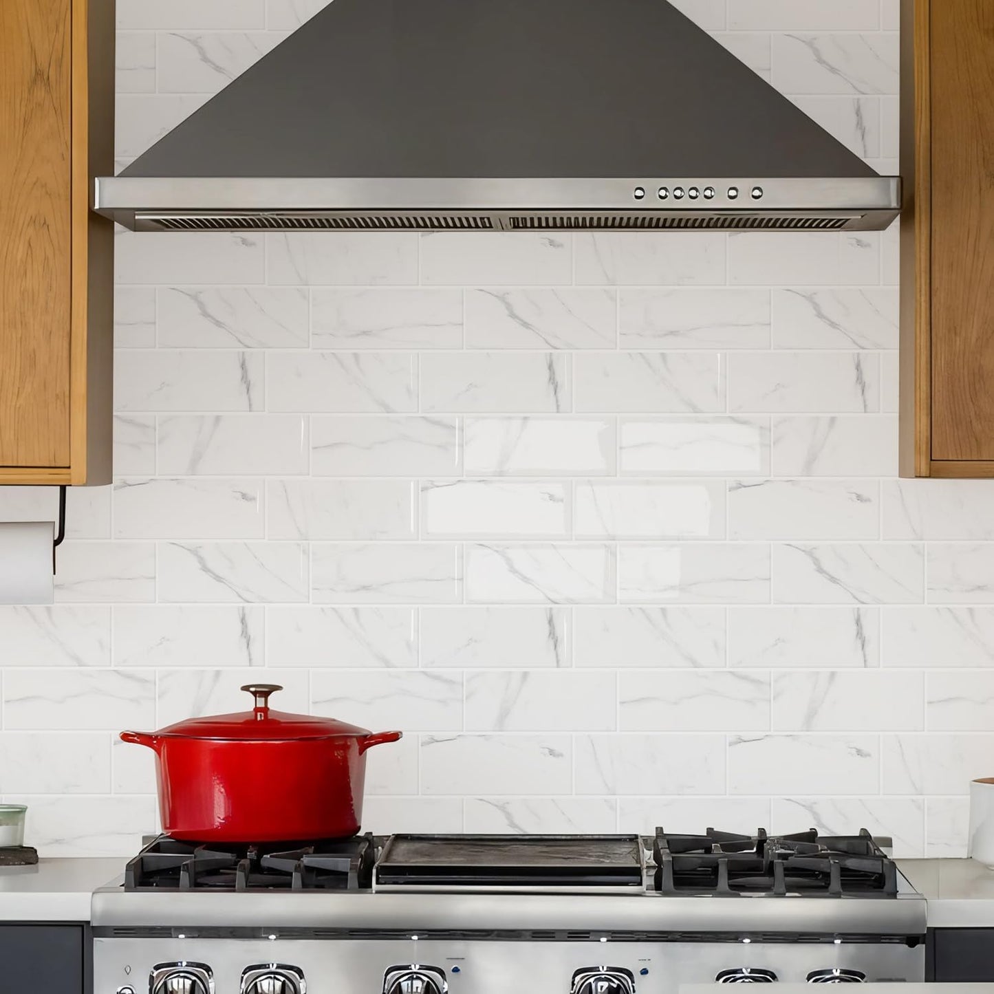 STICKGOO 10 Sheets Subway Tile Peel and Stick Backsplash, Extra Thick 3D Wall Tiles with Commercial-Grade Adhesive for Kitchen, Bathroom, Laundry Room,11.56"x8.38"(White)
