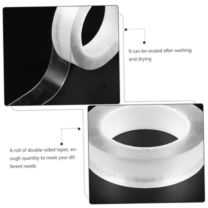 Invisible Nano Double Sided Tape Thin Strong Adhesive Removable Washable for Crafting Wall Mounting
