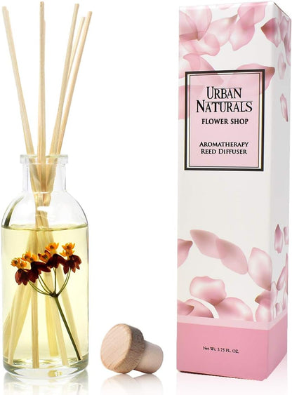 Urban Naturals Smoked Vanilla Reed Diffuser Set with Vanilla Bean, Sandalwood & Leather | Made in the USA - Colors C