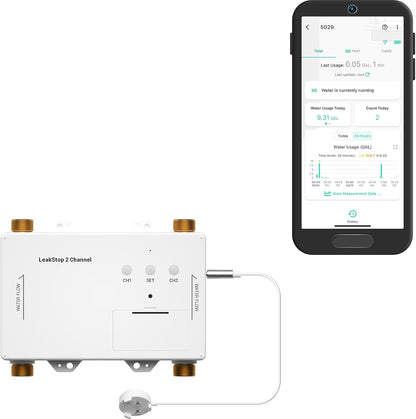 YoLink LeakStop 1-Channel for Toilets/Sinks, Auto Shutoff Valve & Leak Detector, Real-Time Monitoring, LoRa Long-Range, 2 AA Up to 5-Year Battery, App/SMS/Email Alerts – Hub Included