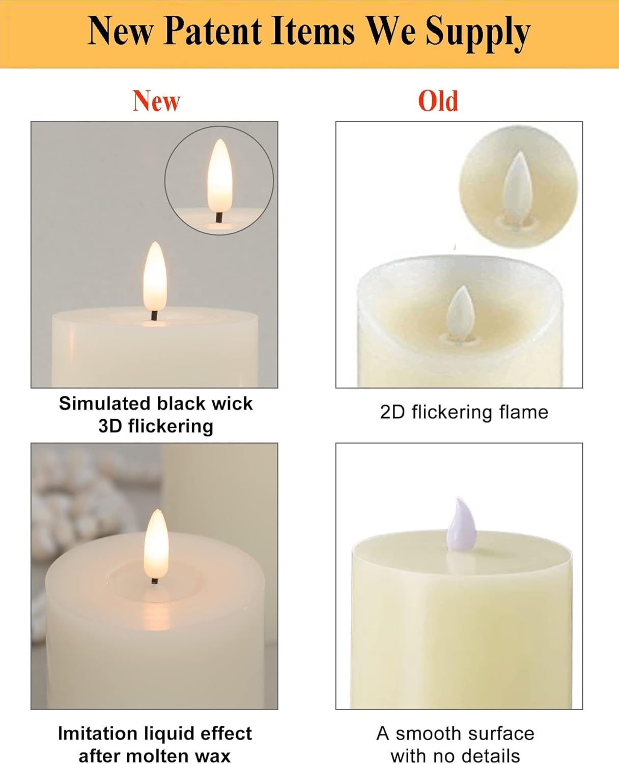 ANGELLOONG Flickering Flameless Candles, Realistic Battery Operated Candles with Remote and Timer, Set of 3 LED Candles for Room Fall Home Wedding Decor Centerpieces Table Party Valentines Decorations