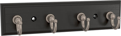 Franklin Brass Key Tidy (1-Pack) Pure White Holder 7' Wall Mount Small Item Rack 4 Hooks for Wall, Hallway, Entry Keychain Rail Organizer B46711K-PMN-R
