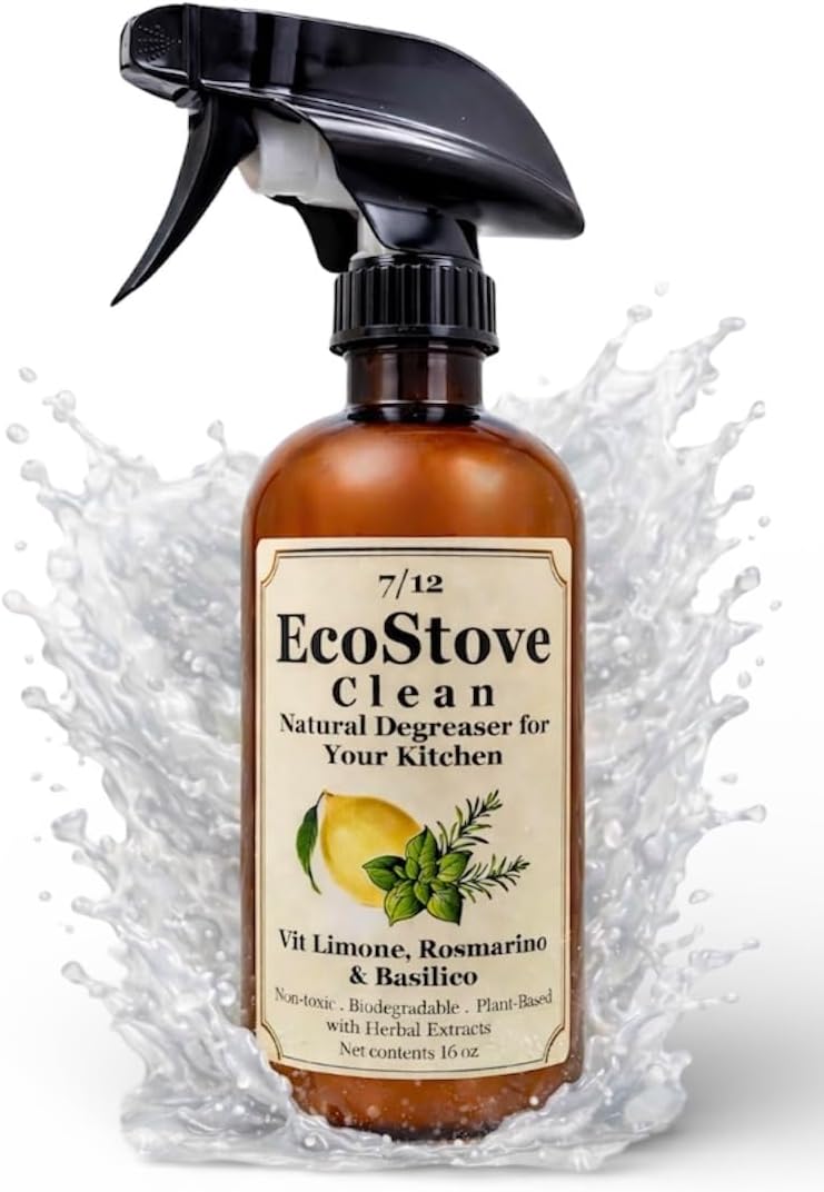 Herbal Scent Stove & Oven Cleaner – Spray, Wait & Wipe | Plant-Based Heavy-Duty Kitchen Degreaser Spray – Non-Toxic, Fume-Free Oven Cleaner | Safe for Glass Cooktops, Stainless Steel & Enamel (16 Oz)