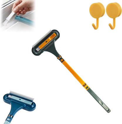 2 in 1 Window Screen Cleaning Brush, 2026 Upgraded Window Screen Cleaning Brush, Double-Sided, Suitable for Both Wet and Dry Use; Ideal for Windows and Glass (Green+Blue)
