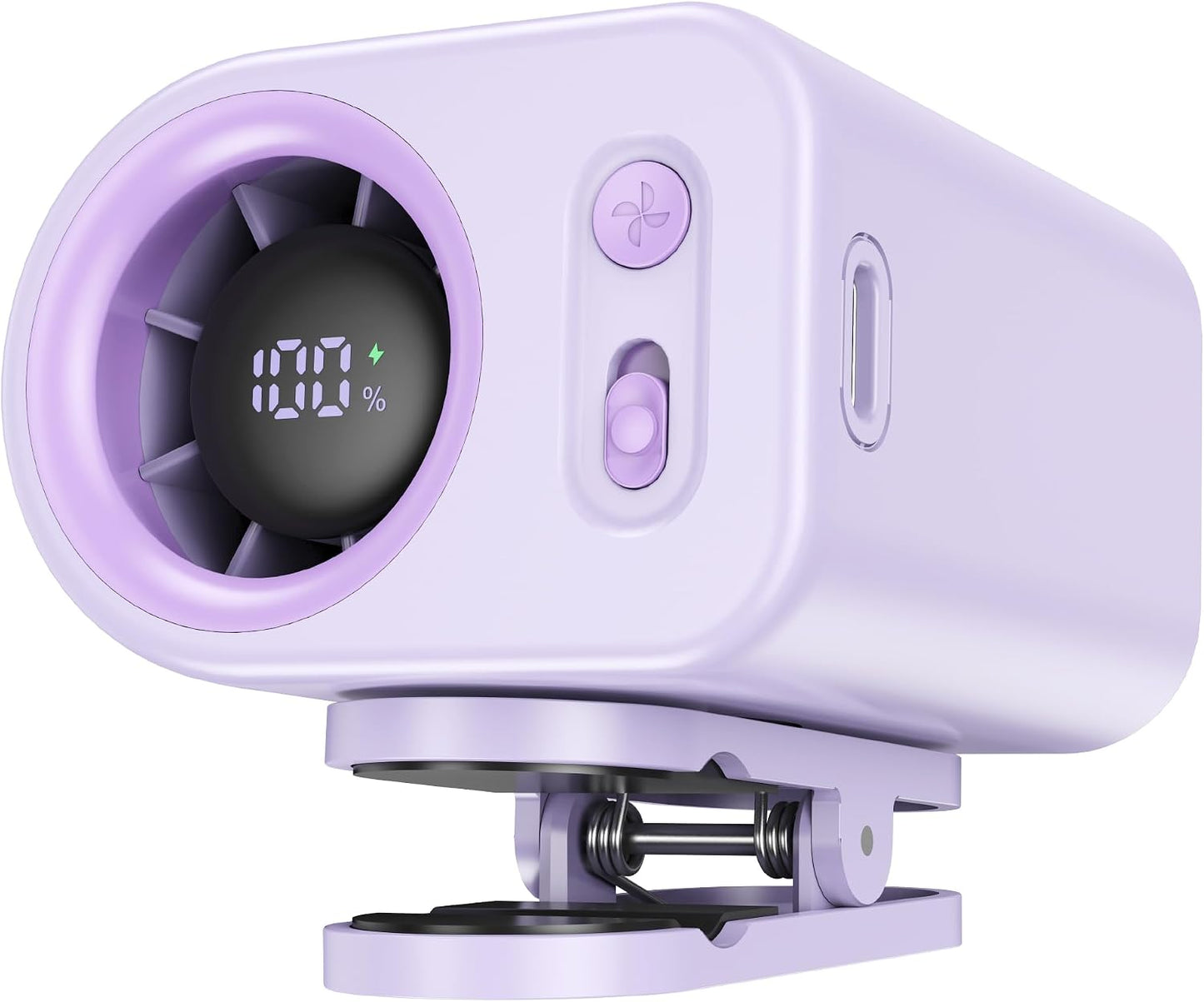 MINISO Clip On Fan Portable, 5-Speed 19500 RPM Strong Airflow Stroller Fan | Personal Fan for Waist & Skirt, Hands-Free Wearable Belt Fan Rechargeable for Travel, Camping, Hiking, Office & Outdoor