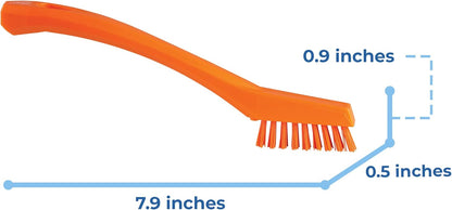 Vikan 44017 Brush,Detail,Stiff,9" x .5",PP/PBT,Orange