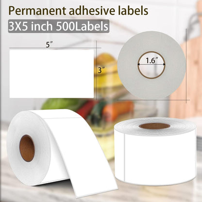 PARLAIM 3 X 5 Inch Rectangle Adhesive Color Coding Stickers,Square Inventory Label Stickers -500Per Dispenser Box (Fluorescent Green)