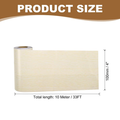 PATIKIL Self Adhesive Wood Grain Repair Tape 33'x 3", Multi-Use Realistic Wood Grain Repair Patch for Furniture Floor Door Table Chair Windows Handicraft DIY, Yellow Teak