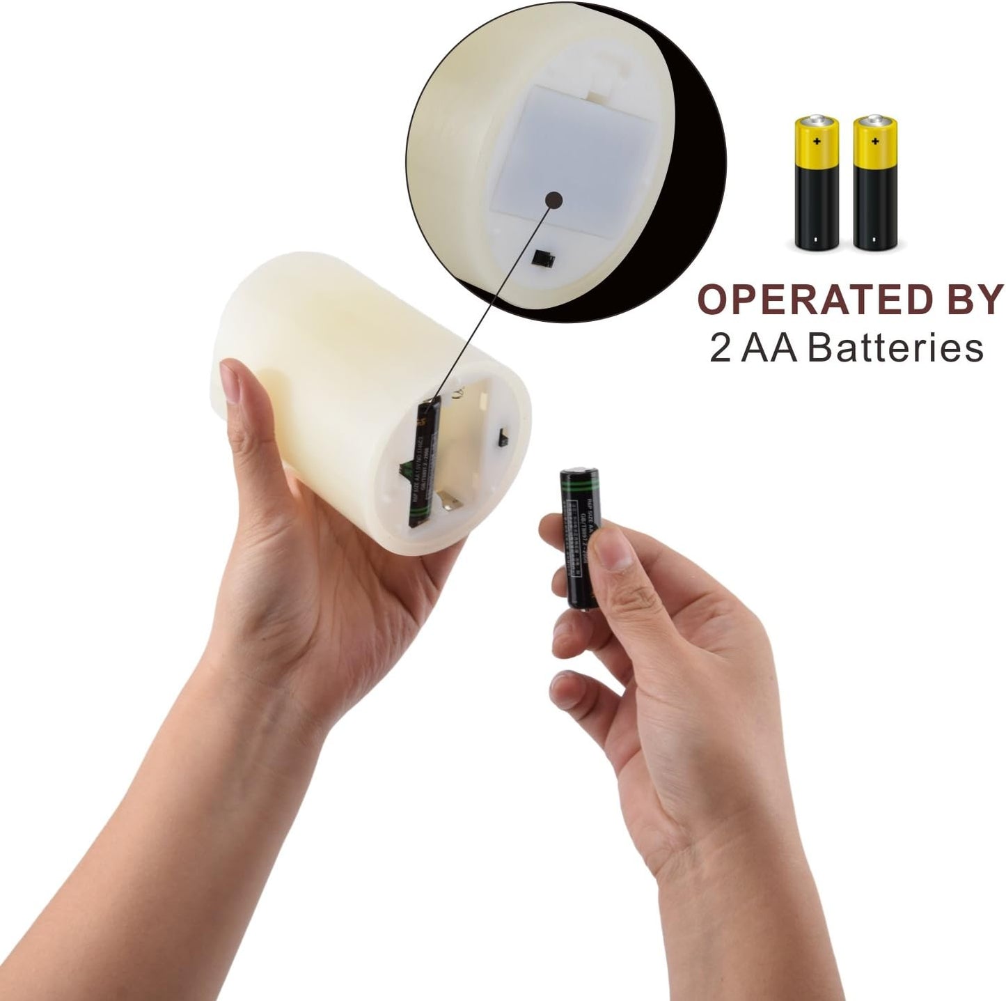 RY King Large Flameless Candle Set of 9 (D 3" x H 3", 3", 4", 4", 5", 5", 6", 7", 8") Battery Operated LED Pillar Real Wax Candles with Remote Control Timer
