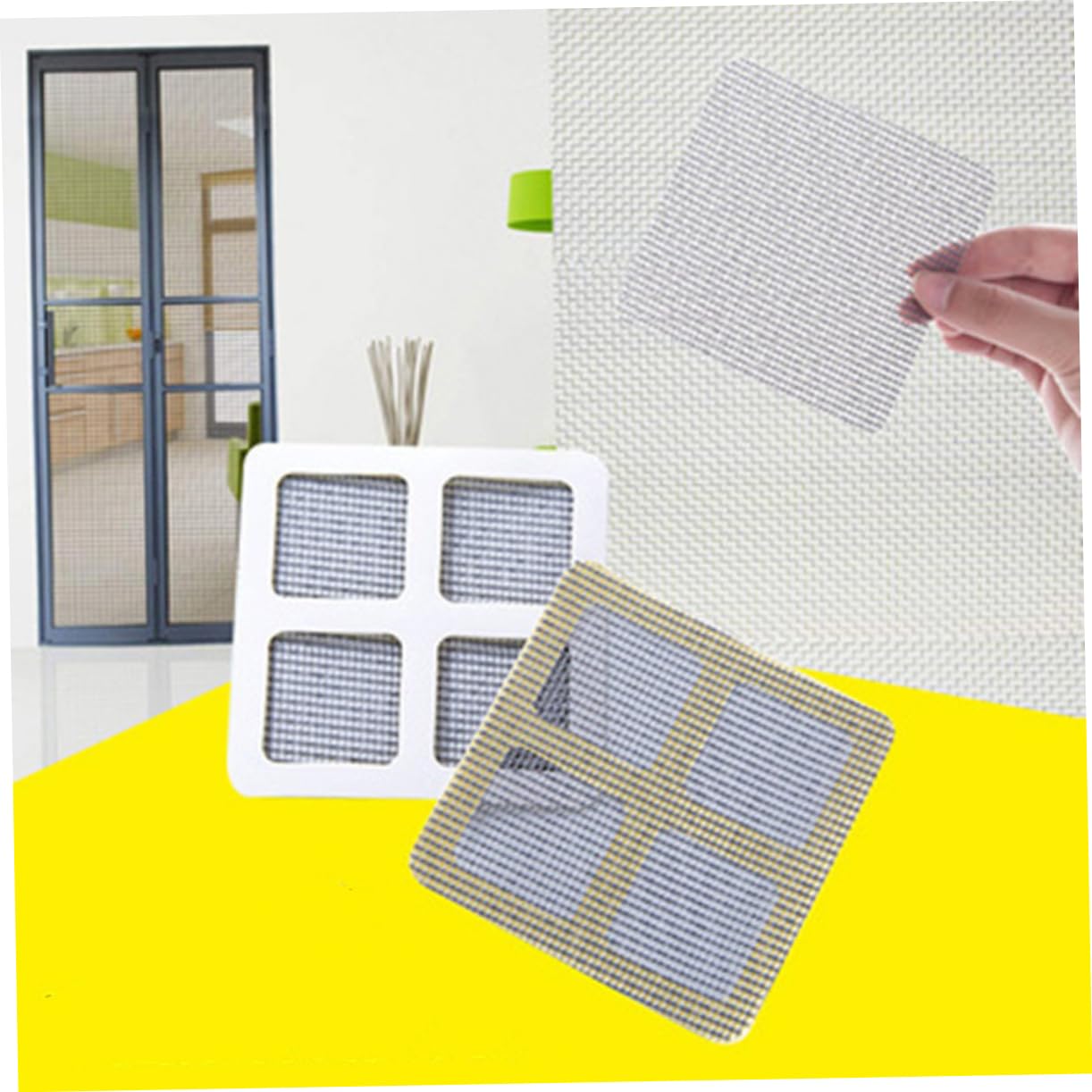 Veemoon Screen Door Mesh Repair Kit Window Net Screen Sticker Patch Stop Easy Install