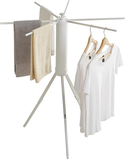 JOOM Tripod Clothes Drying Rack, Garment Rack Portable and Foldable Space Saving Laundry Drying Rack - Drying Rack Clothing Floor Folding Balcony Bedroom Household Wooden
