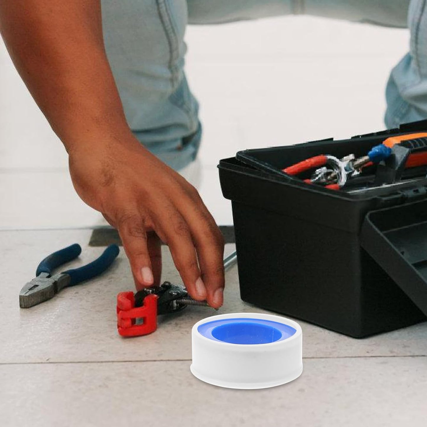 10 Rolls PTFE Thread Seal Tape for Plumbers, High Temperature Resistant Plastic Tape Preventing Water or Gas Leakage, for Industrial Plumbing and Thread Maintenance