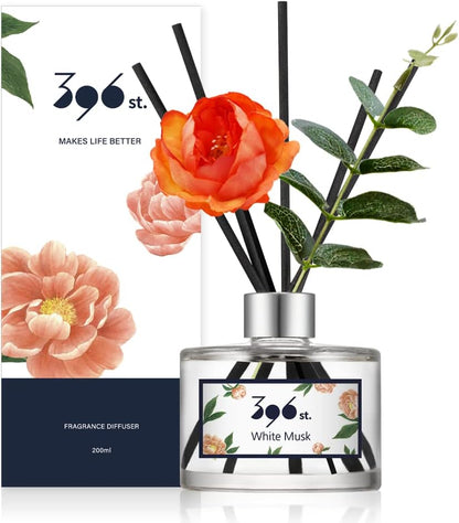 396 st. Rose Flower Reed Diffuser, Vanilla Lavender, 200ml(6.7oz) / Reed Diffuser Sets, Home Fragrance, Scented Oils, Home & Bathroom Décor