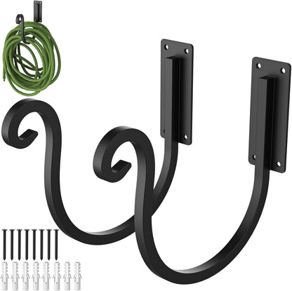 Garden Hose Holder Wall Mount,Heavy-Duty Wall Mount Water Hose Holder for Outside Water Hose Storage,Hose Reel Hooks for Garden(1 Pack)