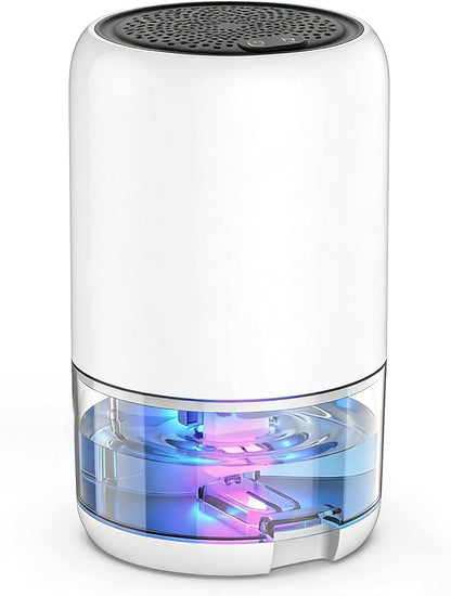 Dehumidifier for Bathroom Bedroom Closet and RV, Portable Small Space Moisture Absorber with Automatic Tank Shut-Off, Mini Dehumidifier for Humidity Reduction and Fresher Environments