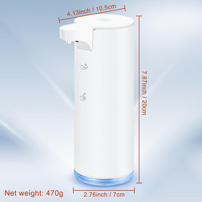 LAOPAO Rechargeable Automatic Foaming Soap Dispenser - Stainless Steel Touchless 9oz Foam Soap Dispenser for Bathroom and Kitchen - Xmas Gift
