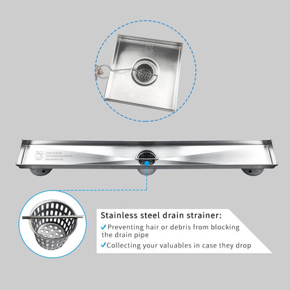 Neodrain Shower Drain Hair Catcher – Stainless Steel Hair & Debris Strainer with Lifting Hook, Hair Trap Filter Basket for Bathroom Drains, Reusable Hair Strainer for Clog-Free Drains