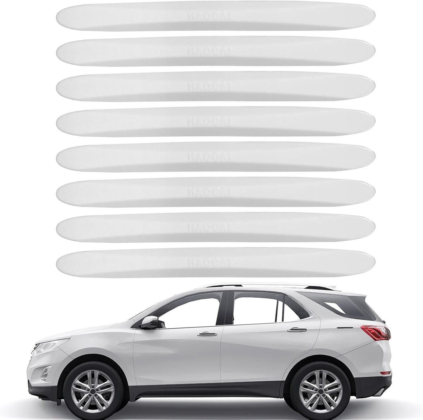 PATIKIL Bumper Guard Strip, 8 Pcs Anti-Collision Patch Anti-Scratch Rear Bumper Protector Trim Self Adhesive Car Side Door Edge Sticker for SUV Pickup Truck, Clear