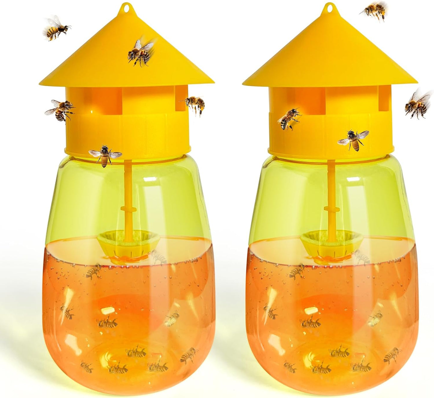 2 Packs Wasp Trap – Extra Large Yellow Jacket Trap Reusable Outdoor Hanging Ground Bee Wasps Killer Traps for Outside Garden, Patio, Backyard, Camping