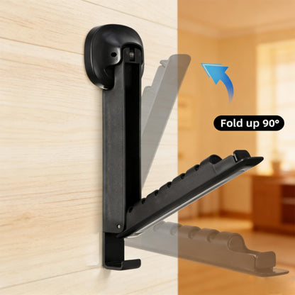 Wall Mounted Foldable Clothes Drying Rack with Suction Cup, White | Suction Cup, Retractable, Portable Over The Door Hooks, For Laundry Bathroom RV Balcony