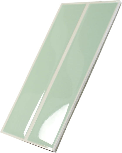 Peel and Stick Backsplash Tiles for Kitchen Bathroom - 10 Sheets 11.61" x 11.61" 3D Self Adhesive Wall Tiles Waterproof Hard PVC Ceramic Tile Easy DIY Installation Green