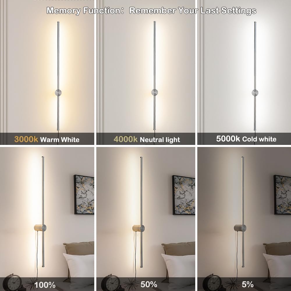 Battery Operated Wall Sconce Set of 2, Black USB Rechargeable Sconces Wall Deco Set of Two, Dimmable Cordless Wall Sconce with Remote Control, LED Wireless Wall Lighting,31.6 in