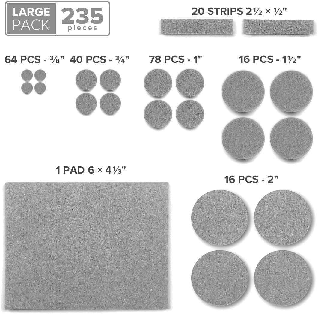 Felt Furniture Pads X-PROTECTOR - 48 Premium Floor Protector Chair Felts for Feet Wood Floors Best Hardwood Protect Your Hard Floors! (Brown)