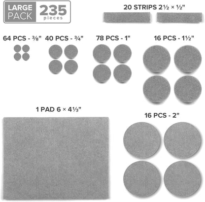 Felt Furniture Pads X-PROTECTOR - 48 Premium Floor Protector Chair Felts for Feet Wood Floors Best Hardwood Protect Your Hard Floors! (Brown)