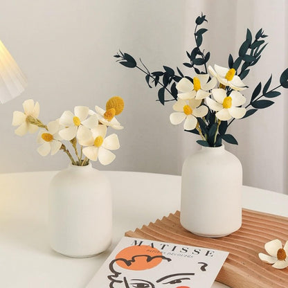 Modern Small Flower Vases 8 Pack - Ceramic, White