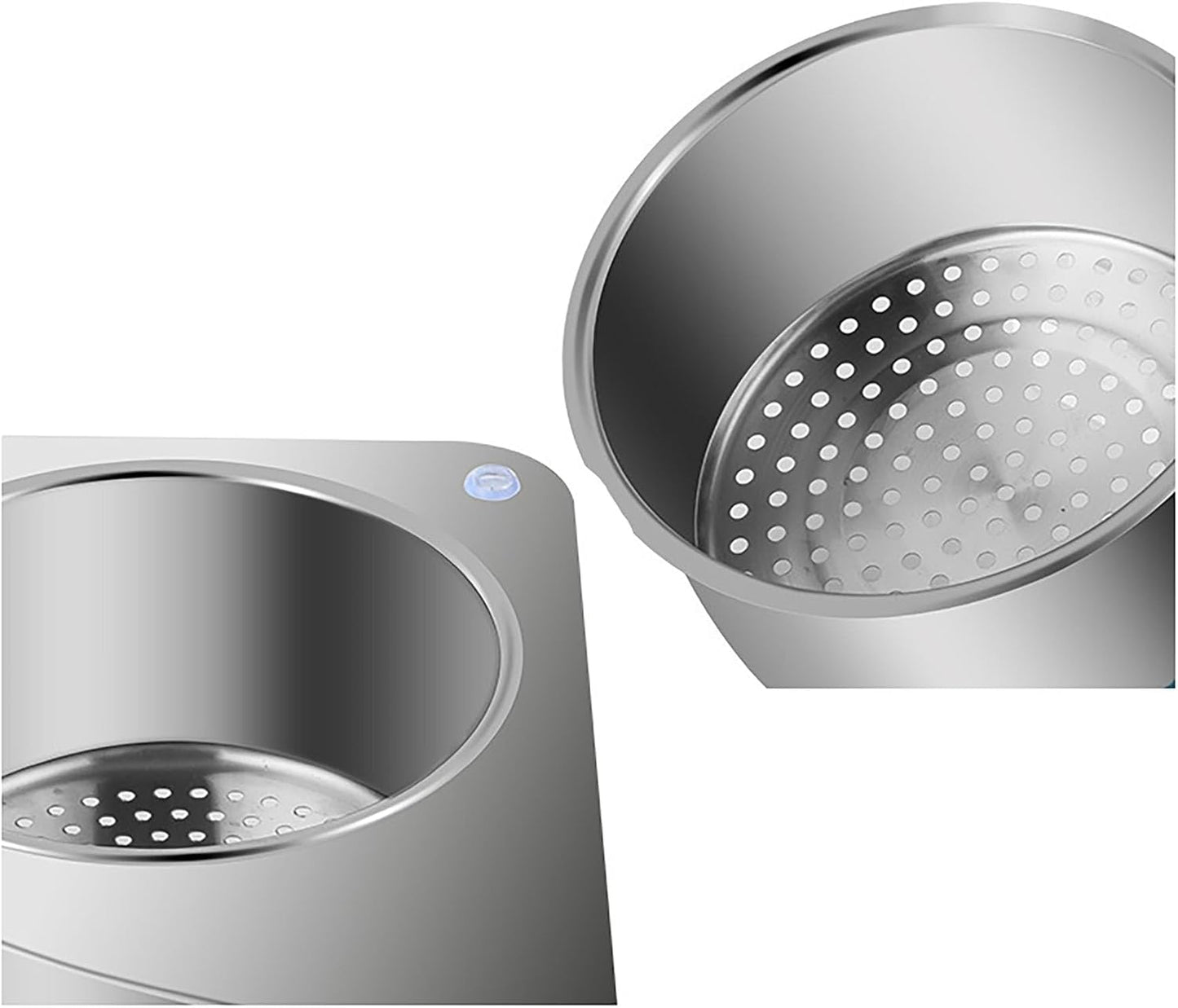 Washbasin Sink Drain Basket, Stainless Steel Kitchen Sink Strainer for Water Tap Drain Water (2)