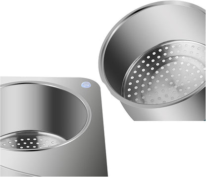 Washbasin Sink Drain Basket, Stainless Steel Kitchen Sink Strainer for Water Tap Drain Water (2)