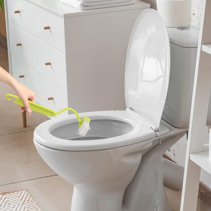 Toilet Rim Brush - Under Rim Toilet Cleaning Brush | Toilet Cleaner Brush | | Soft Bristle Toilet Brush S-Shaped | Angled Toilet Corner Scrubber | Toilet Rim Cleaner for Toilets Kitchens Bathrooms