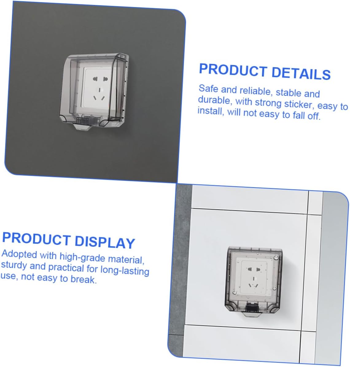 Outanaya Waterproof Outdoor Socket Cover In-Use Design Weatherproof Electrical Outlet Protection for GFCI and Decorator Outlets 1 Set