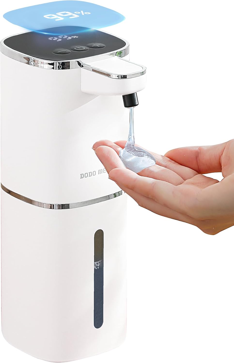 Automatic Foaming Soap Dispenser Touchless, USB Rechargeable Smart Hand Soap Dispenser, 9-Level Adjustable, 13.5oz/400mL,IPX5 Waterproof, Wall/Tabletop Kitchen Bathroom, Black